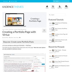 Creating a Portfolio Page with Virtue - Kadence Themes