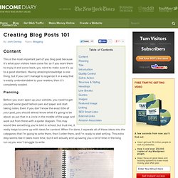 Creating Blog Posts 101