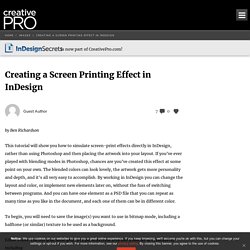 Creating a Screen Printing Effect in InDesign
