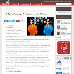 20 Tips for Creating a Professional Learning Network - Getting Smart