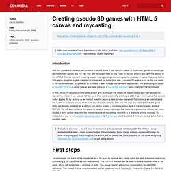 Creating pseudo 3D games with HTML 5 canvas and raycasting