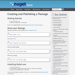 Creating And Publishing A Package