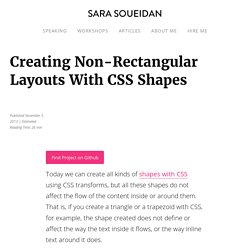 Creating Non-Rectangular Layouts with CSS Shapes