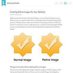 Creating Retina Images for Your Website