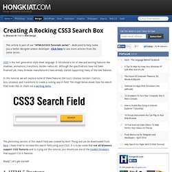 Creating A Rocking CSS3 Search Box