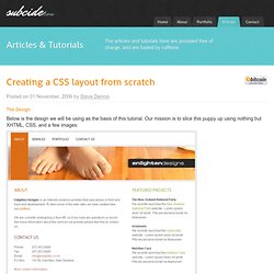 Creating a CSS layout from scratch - Subcide