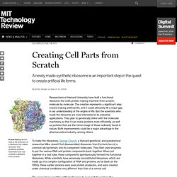 Creating Cell Parts from Scratch
