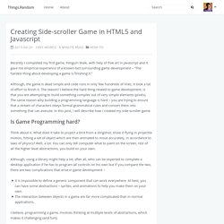 Creating Side-scroller Game in HTML5 and Javascript · Things.Random