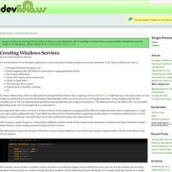 Creating Windows Services