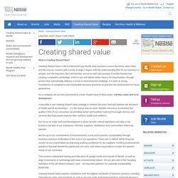 Creating shared value