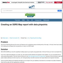 Creating an SSRS Map report with data pinpoints