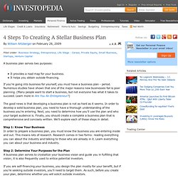 4 Steps To Creating A Stellar Business Plan