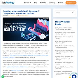Creating a Successful ASO Strategy: 5 Components You Must Consider