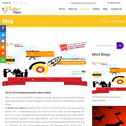 The Art Of Creating Successful Video Content