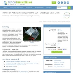 Cooking with the Sun - Creating a Solar Oven