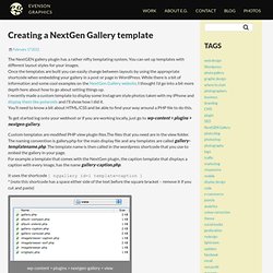 Creating a NextGen Gallery template - Evenson graphics