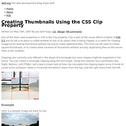 Creating Thumbnails via CSS