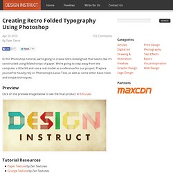 Creating Retro Folded Typography Using Photoshop