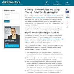 Creating Ultimate Guides and Using Them to Build Your Marketing List