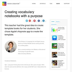 Creating vocabulary notebooks with a purpose