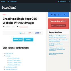 Creating a Single Page CSS Website Without Images