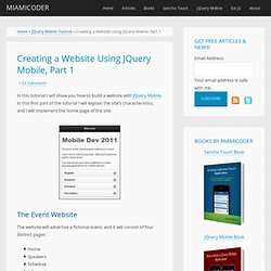 Creating a Website Using JQuery Mobile, Part 1