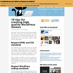 10 tips for creating high quality WordPress themes