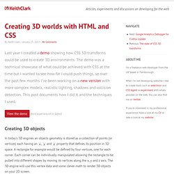 Creating 3D worlds with HTML and CSS