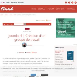 Création d'un groupe de travail - Actualité Joomla!