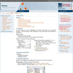 Création d'index