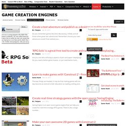 Free Game Creation Engines Free Apps