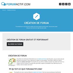 Création de forum