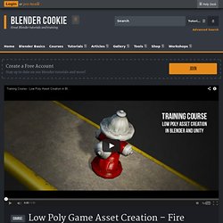 Low Poly Game Asset Creation - Fire Hydrant in Blender and Unity 3D