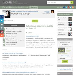 La start-up, création et management - sélection d'articles