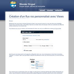 Création d'un flux rss personnalisé avec Views