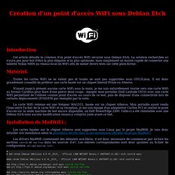 Création d'un point d'accès WiFi sous Debian Etch