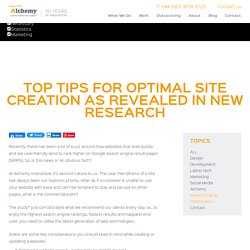 Top Tips for Optimal Site Creation as Revealed in New Research