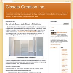Closets Creation Inc.: Buy Ultimate Custom Made Closets in Philadelphia