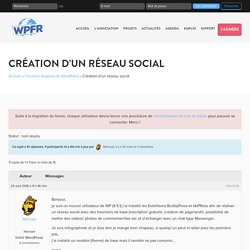 Création d'un réseau social - WPFR