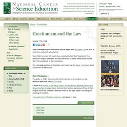 Creationism and the Law