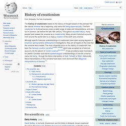 History of creationism