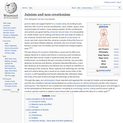 Jainism and non-creationism