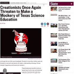 Texas creationists: Textbook reviewers want more religion in their science.