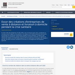 Essor des créations d’entreprises de vente à distance et livraison à domicile pendant la crise sanitaire - Insee Focus - 247