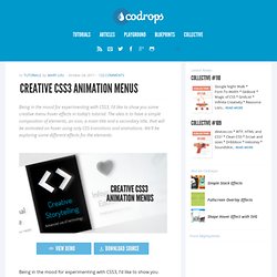 Creative CSS3 Animation Menus