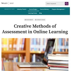 Creative Methods of Assessment in Online Learning - Center for Teaching and Learning