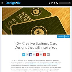 40+ Creative Business Card Designs that will Inspire You