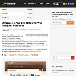 30 Creative And Eye-Catching Web Designer Portfolios