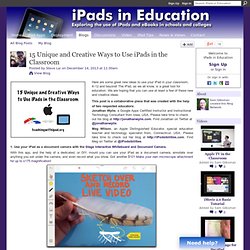 15 Unique and Creative Ways to Use iPads in the Classroom