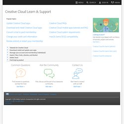 Creative Cloud Learn & Support
